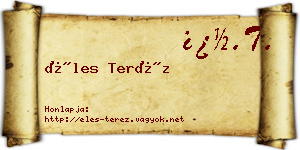 Éles Teréz névjegykártya